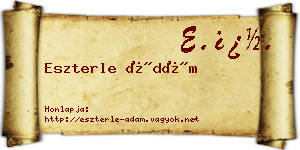 Eszterle Ádám névjegykártya
