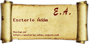 Eszterle Ádám névjegykártya